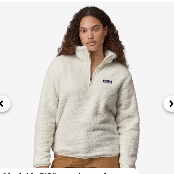 Patagonia Los Gatos Birch White Quarter Zip Jacket size Medium - Picture 2 of 5